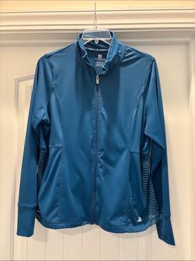 Free 2 B Athletic Preformance Jacket Teal Blue XXL